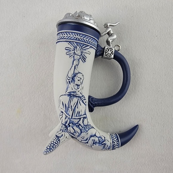 Hallmark Other - Hallmark Keepsake 2024 Beer Stein Christmas Ornament Tom Best Blue White QG02501
